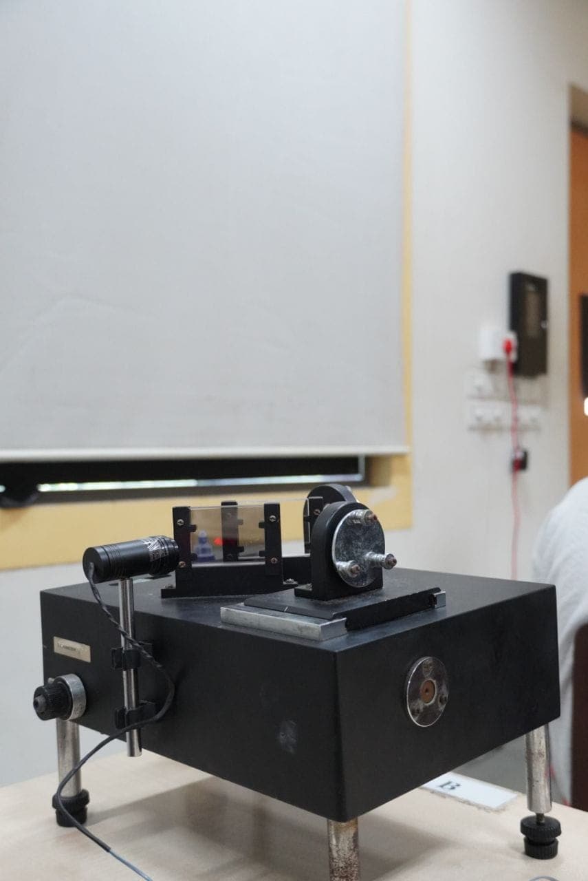 Vertical view of precision laser apparatus